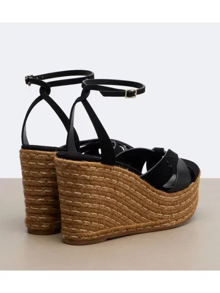 Sandali Jimmy Choo iz semiša s polno peto črna