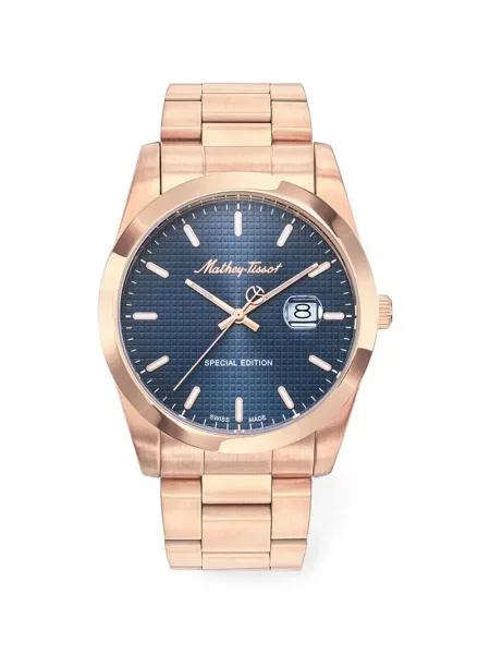Ceas Mathey Tissot clasic albastru