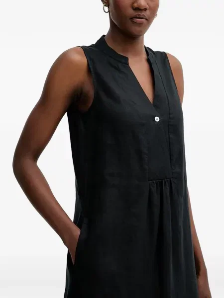 Rochie midi Benetton de in fără mâneci negru