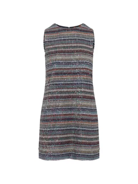 Rochie mini Missoni cu paiete tricotate albastru