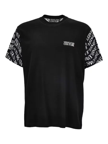 Tričko Versace Jeans Couture s potiskem černé