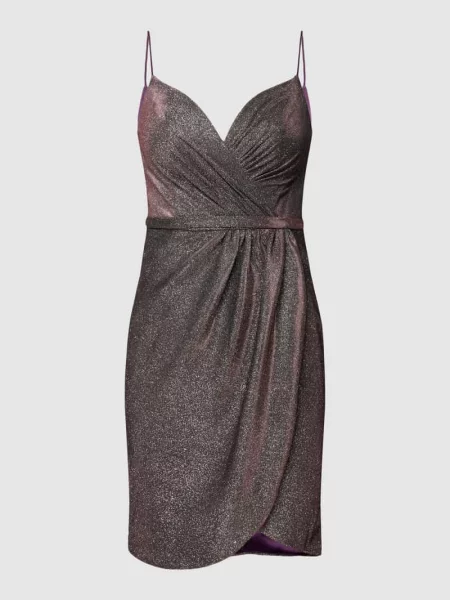Sukienka koktajlowa w kopertowym stylu Luxuar Fashion