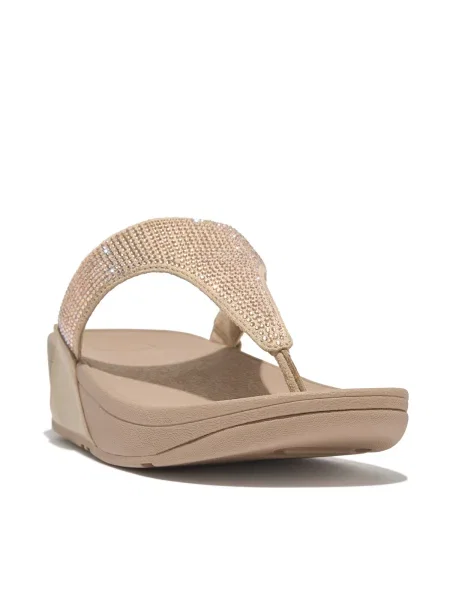 Pantofi Fitflop de cristal bej