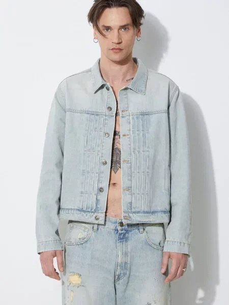 Geaca jeans Denim Truck Jacket barbati de tranzitie oversize