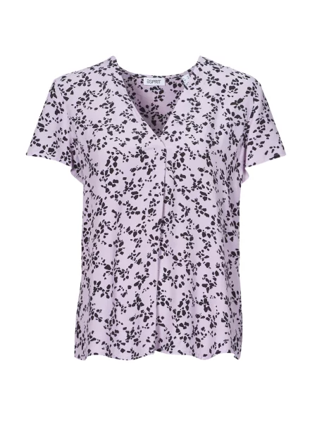 Top Esprit z V-izrezom črna