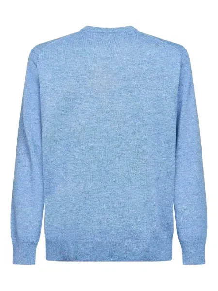 Pulover Mc2 Saint Barth cu broderie cu mâneci lungi lung albastru