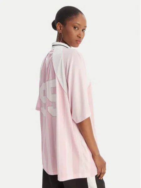 Juicy Couture Polo marškinėliai Juicy Football Oversize rožinė