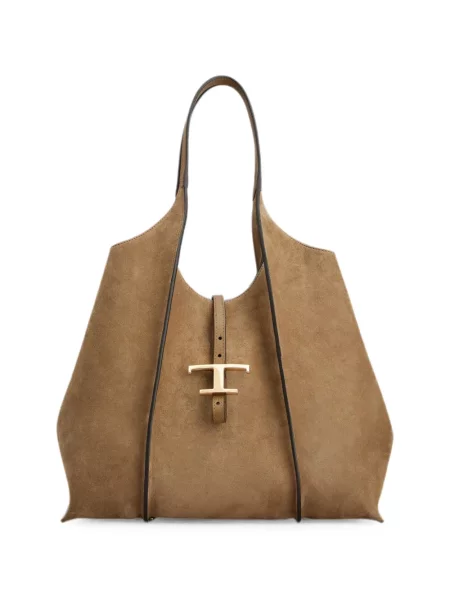 Geantă shopper Tod's din piele de căprioară