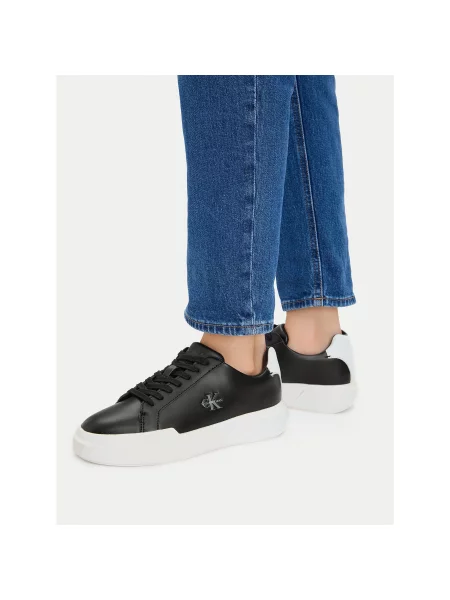 Laisvalaikio batai Calvin Klein Chunky Cupsole Laceup Lth Ml juoda