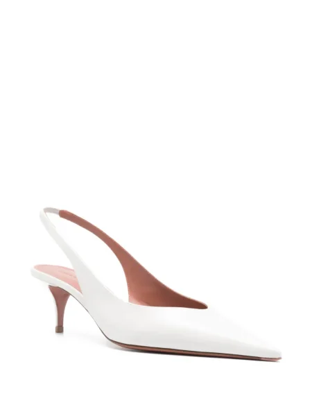 Pantofi cu toc Amina Muaddi slingback alb