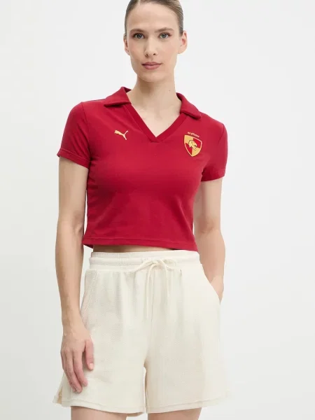 Polo tričko Puma PUMA x HARRY POTTER vínová