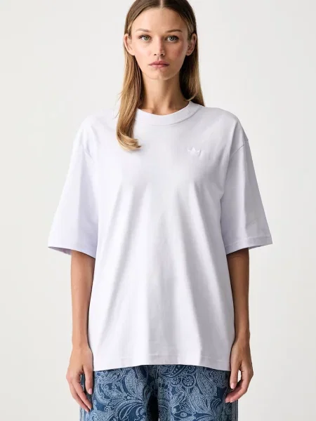 Adidas Originals oversize t-shirt γυναικείο Essentials μωβ