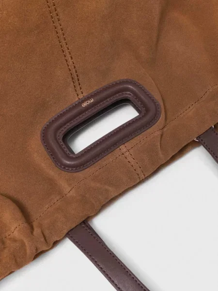Замшевая сумка Maje коричневая