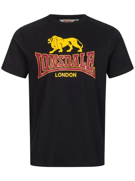 LONSDALE Tricou Taverham galben / roșu rodie negru