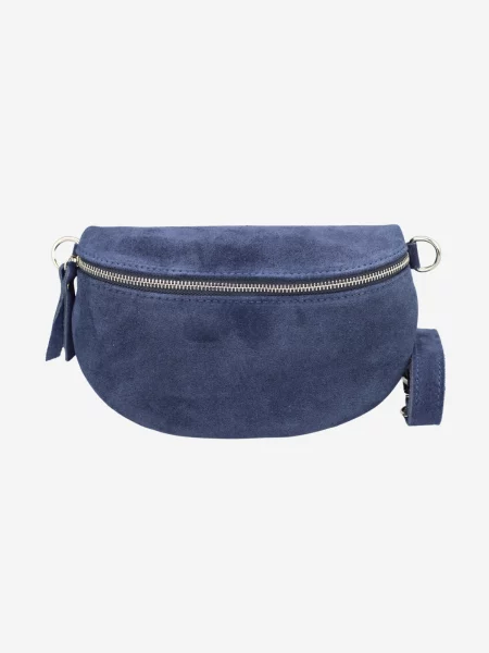 Rucsac Adel Bags din piele de căprioară albastru