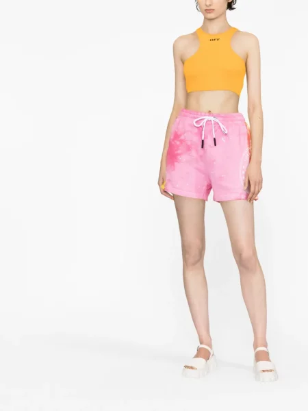 Tie-dye bėgimas šortai Palm Angels kaklaraiščiai rožinė