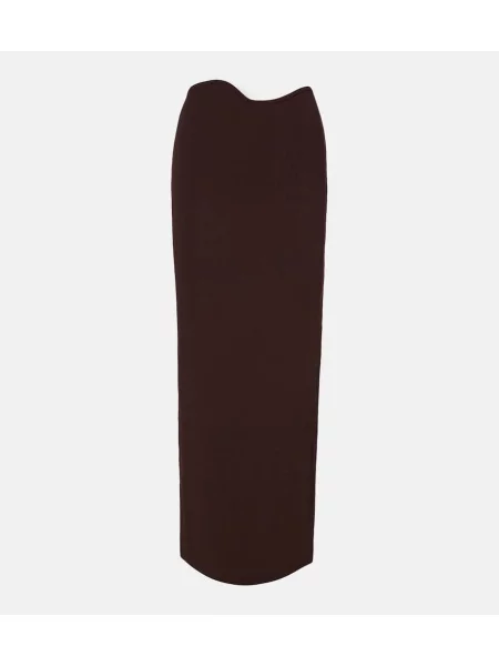 Dzianinowa maksi spódnica maxi Christopher Esber brązowa