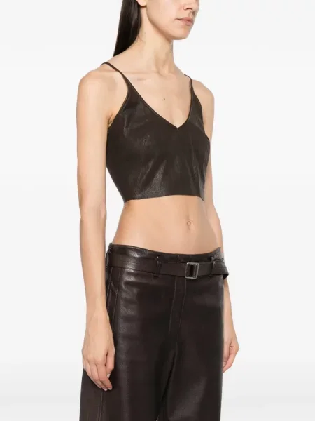 Top Rick Owens din piele maro