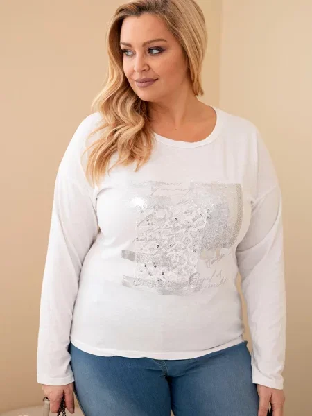 Bluză Kesi Włoski zdrențuiți alb