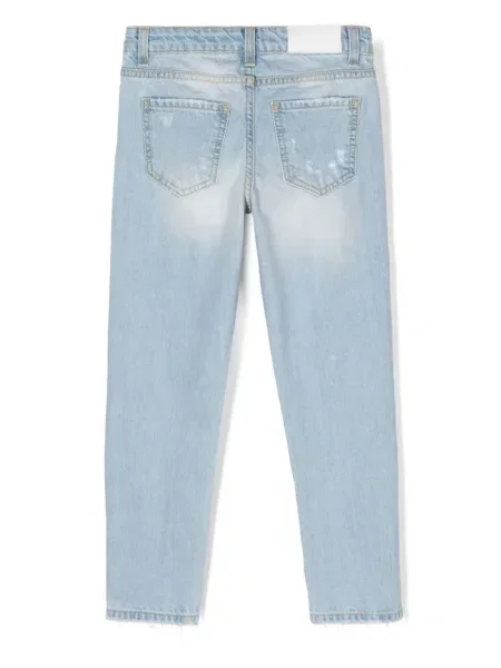 Dětské straight fit džíny Msgm modré