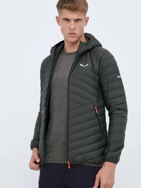 Péřová sportovní bunda Salewa BRENTA zelená černá