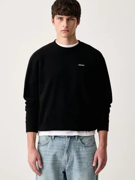 Guess Jeans hanorac pentru bărbați cu negru