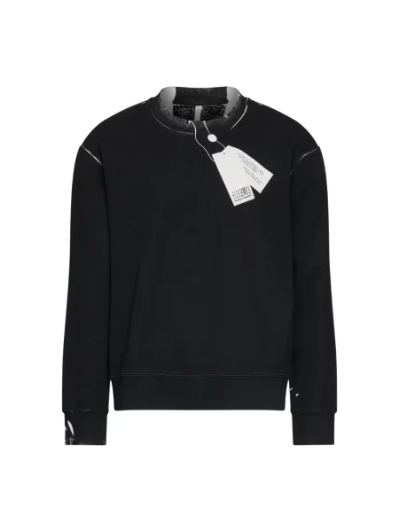 Bluza Mm6 Maison Margiela z okrągłym dekoltem czarna