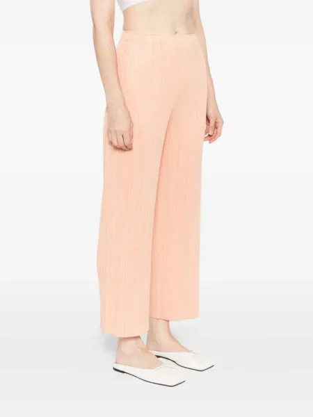 Pantaloni Pleats Please Issey Miyake plisate portocaliu