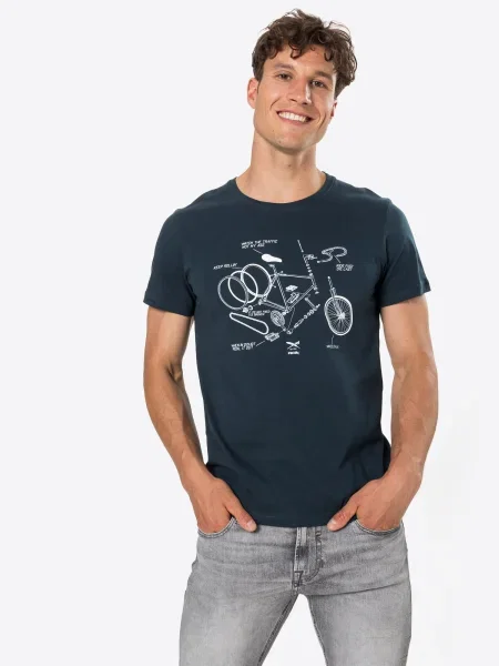 Iriedaily Majica Bikeplosion noćno plava bijela