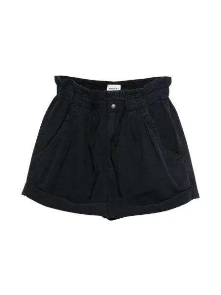 Sznurek ściągający szorty Marant Etoile plisowane czarne