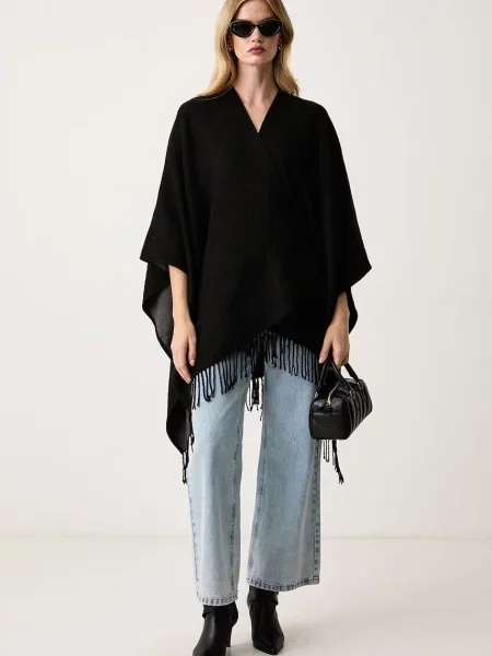 Guess poncho pentru femei negru
