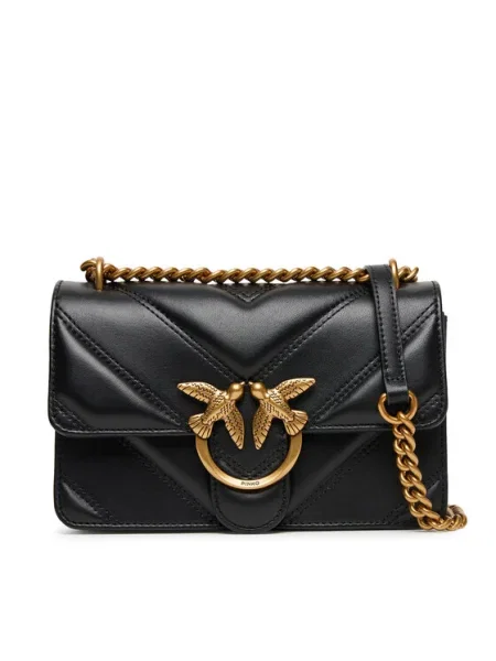 PINKO Geantă Love One Mini Light Dc. Al PLTT negru