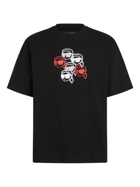 Tricou Karl Lagerfeld scurt negru