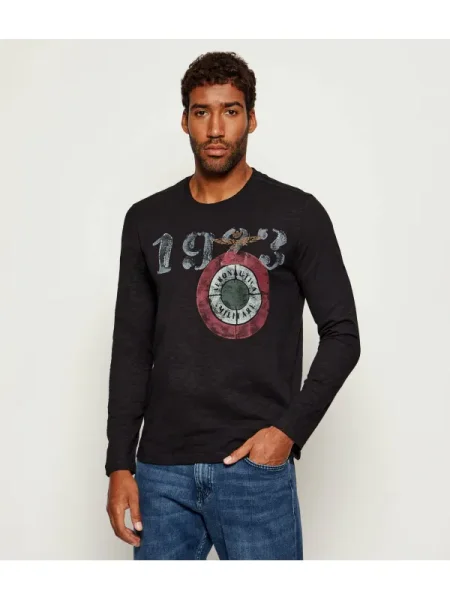 Hosszú ujjú póló Aeronautica Militare fekete