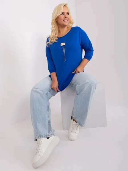 Bluză Fashionhunters albastru