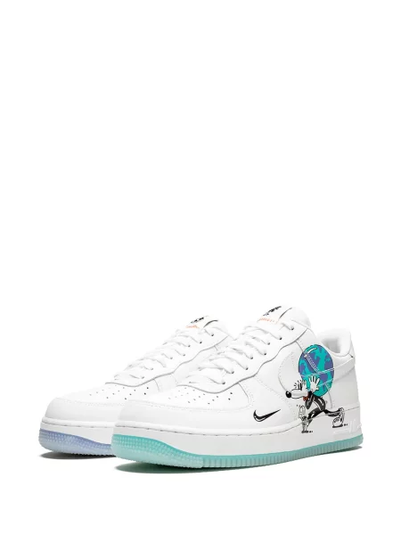 Květinové tenisky Nike Air Force zelené