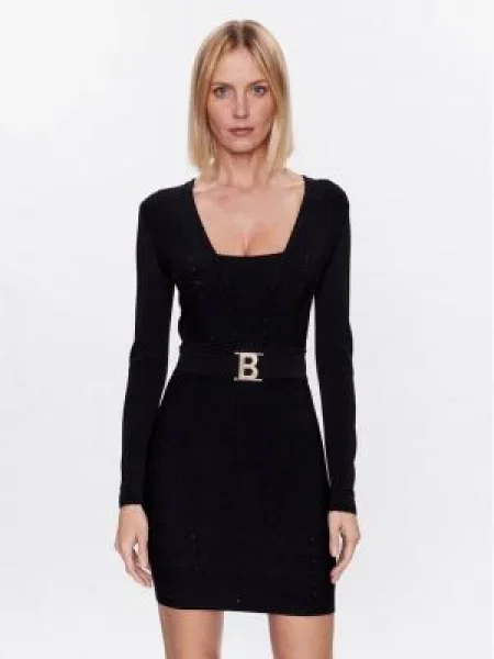 Blugirl Blumarine Rochie cocktail Slim Fit negru
