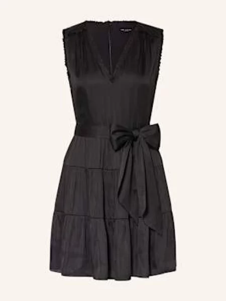 Ted Baker Sukienka Satynowa Otiana Z Falbanką schwarz czarna