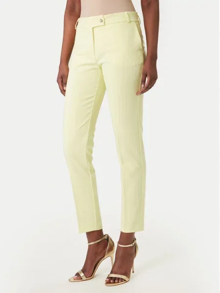 Rinascimento Hlače iz tkanine rumena