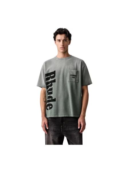 Koszulka Rhude z logo zielona