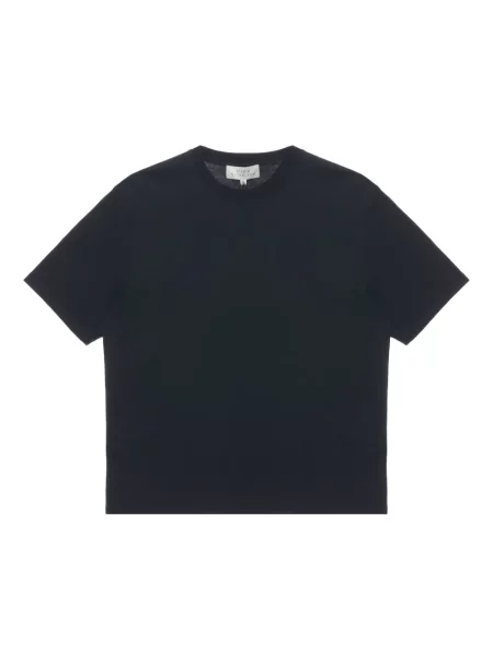 Tricou Studio Nicholson cu decolteu rotund scurt negru