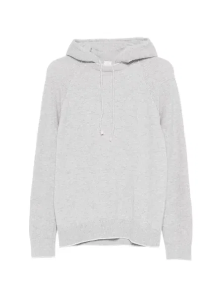 Rebrasti majica s kapuljačom Eleventy siva