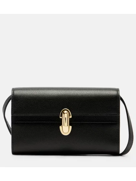 Geanta de piele Savette din piele negru