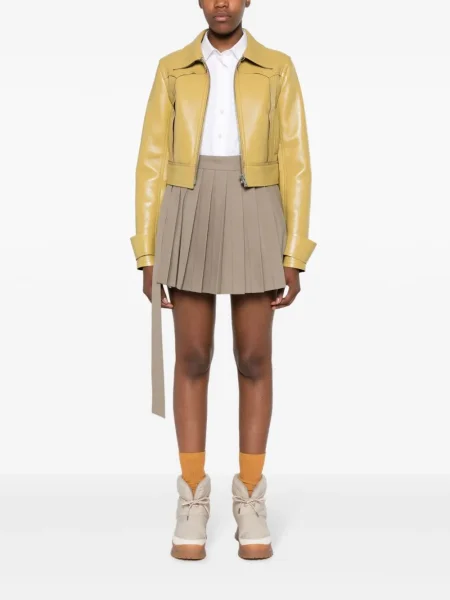 Fusta plisata Ami Paris de lână plisată