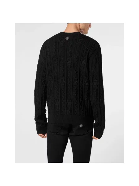 Sweter Philipp Plein wełniany czarny