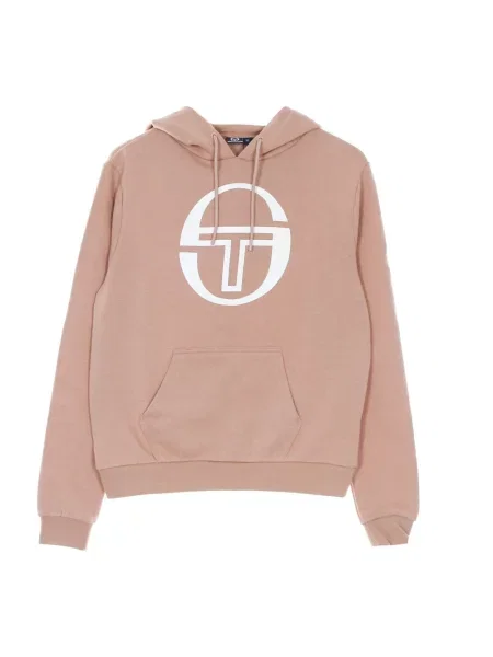Bluza z kapturem Sergio Tacchini z kapturem z logo brązowa