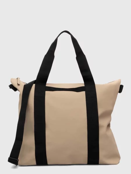 Rains Tote Bag Sand Unisex Plecaki i torby Rains Jasnobrązowy Size: One size beżowa