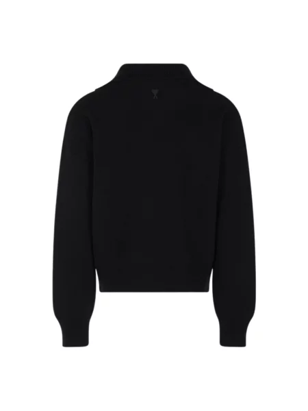 Sweter Ami Paris wełniany czarny