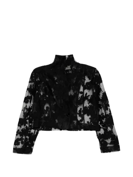 Decupat geacă Tessitura Body Couture din organza negru