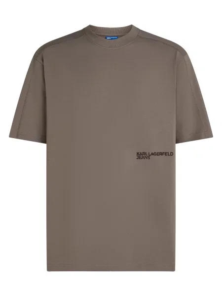 KARL LAGERFELD JEANS Tricou gri taupe negru